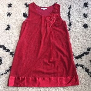 Holiday Boutique Satin & Velvet Shift Dress Tunic